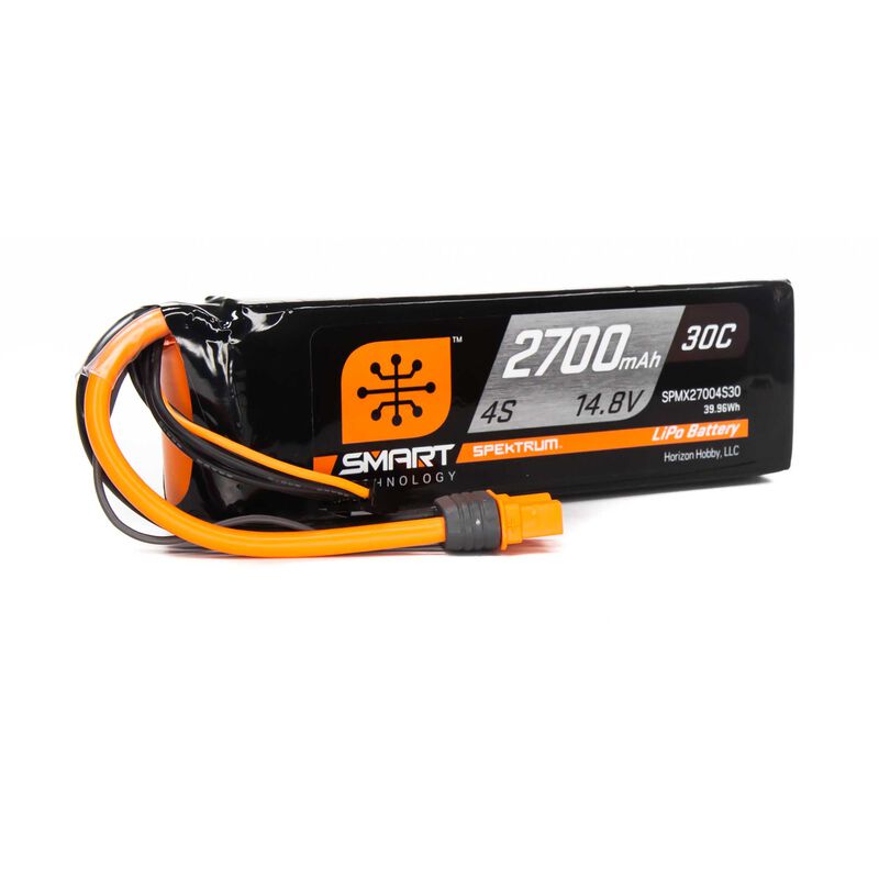 Spektrum RC 4S Smart G2 LiPo 30C Battery Pack w/IC3 Connector (14.8V/2700mAh) - stpatty - Horizon Hobbies, Inc.