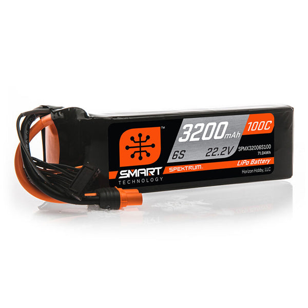 Spektrum RC 22.2V 3200mAh 6S 100C Smart LiPo Battery: IC5 - stpatty - Horizon Hobbies, Inc.