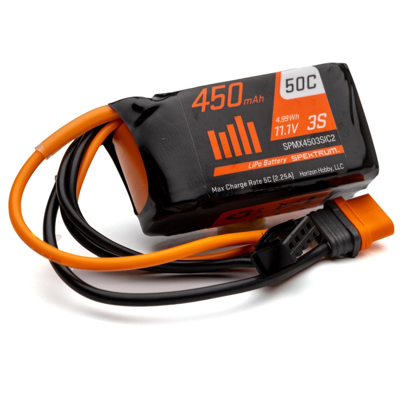 Spektrum RC 11.1V 450mAh 3S 50C LiPo Battery: IC2 - Battery - Horizon Hobbies, Inc.