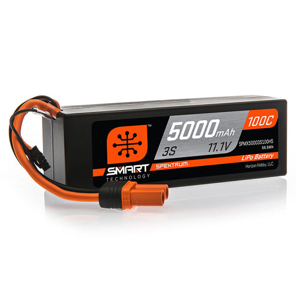Spektrum RC 3S Smart LiPo Hard Case 100C Battery Pack w/IC5 Connector (11.1V/5000mAh) - stpatty - Horizon Hobbies, Inc.