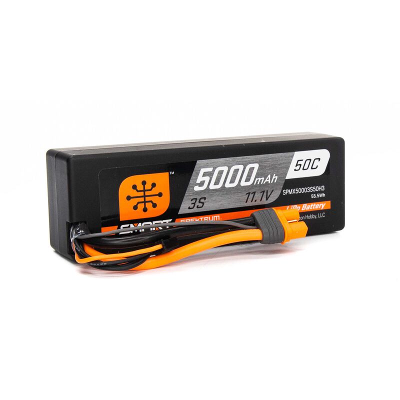 Spektrum RC 3S Smart Hardcase 50C LiPo Battery (11.1V/5000mAh) w/IC3 Connector - Remote Control Toys - Horizon Hobbies, Inc.