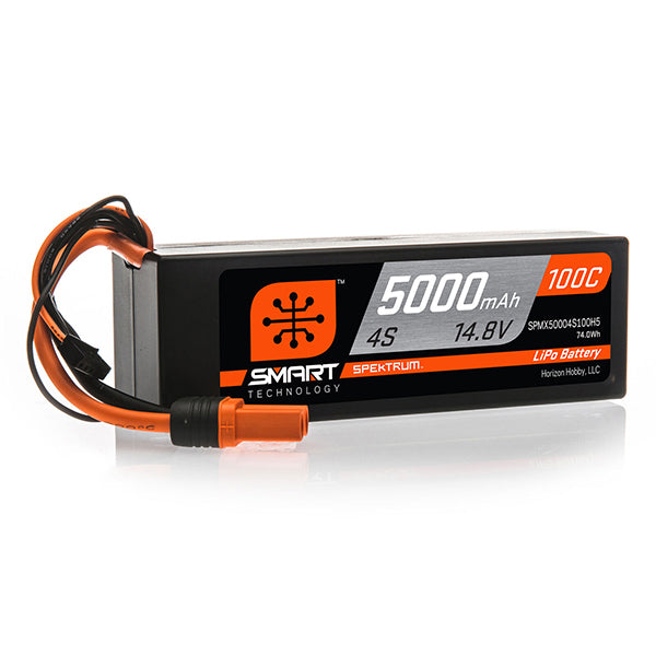 Spektrum RC 4S Smart LiPo Hard Case 100C Battery Pack w/IC5 Connector (14.8V/5000mAh) - stpatty - Horizon Hobbies, Inc.