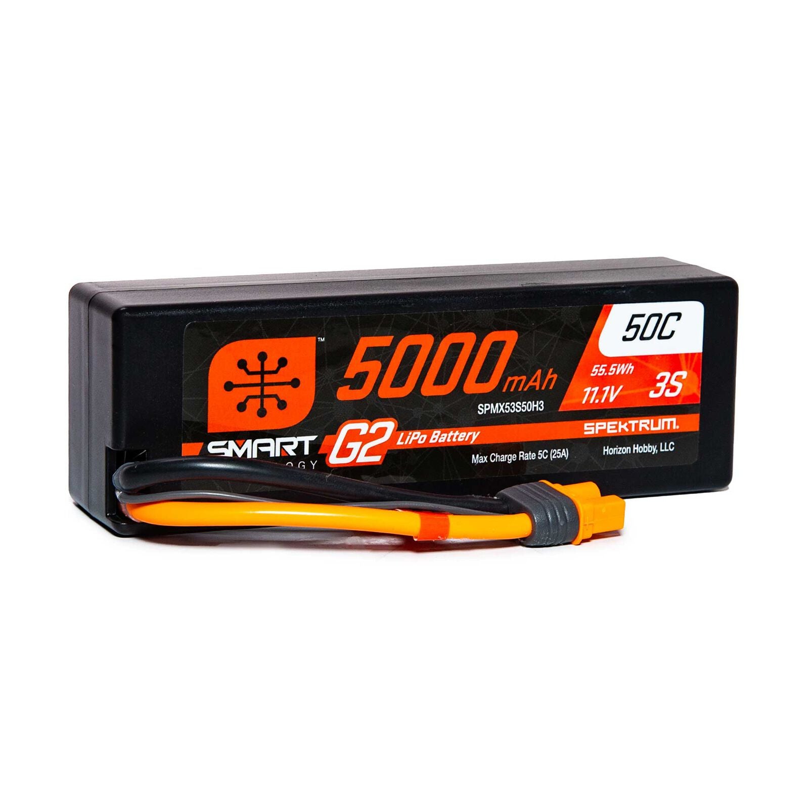 Spektrum RC 11.1V 5000mAh 3S 50C Smart G2 Hardcase LiPo Battery: IC3 - stpatty - Horizon Hobbies, Inc.