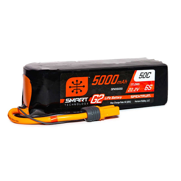 Spektrum 22.2V 5000mAh 6S 50C Smart G2 LiPo Battery: IC5 - stpatty - Horizon Hobbies, Inc.