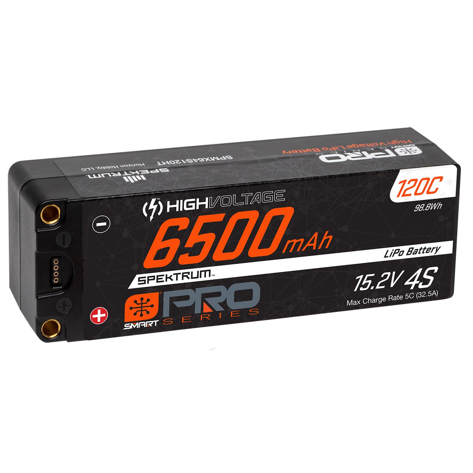 Spektrum 15.2V 6500mAh 4S 120C Smart Pro Race Hardcase HV-LiPo Battery: Tubes, 5mm - stpatty - Horizon Hobbies, Inc.