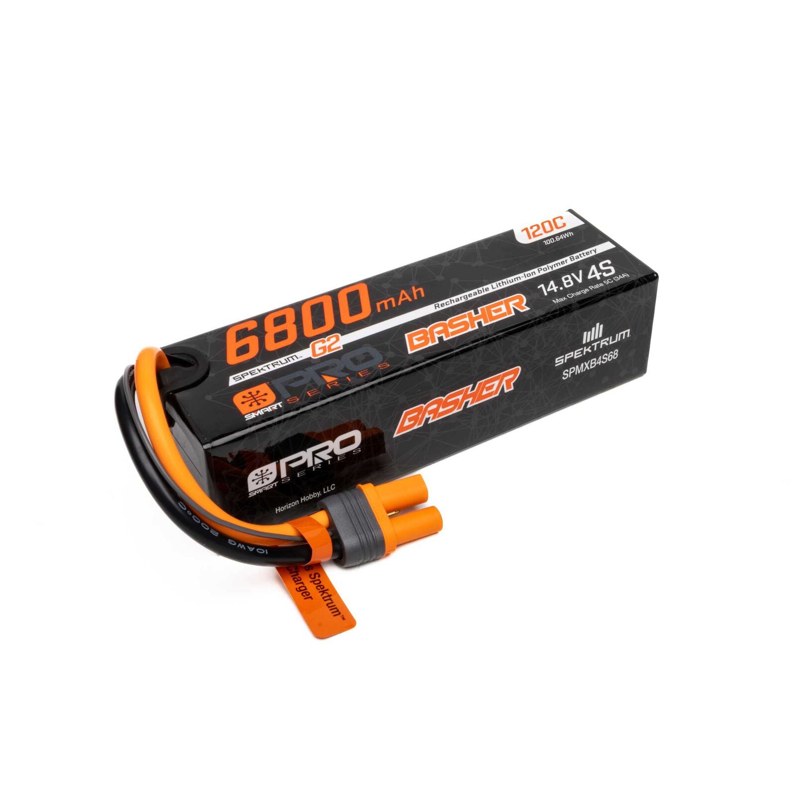 Spektrum 14.8V 6800mAh 4S 120C Smart G2 Pro Basher LiPo: IC5 - stpatty - Horizon Hobbies, Inc.