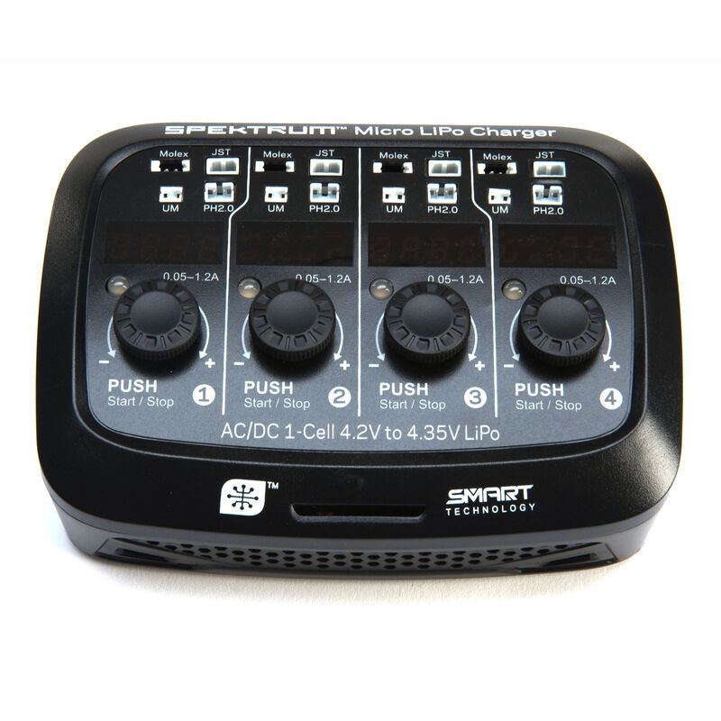 Spektrum RC S44 AC/DC 1S LiPo Smart Charger - Charger - Horizon Hobbies, Inc.
