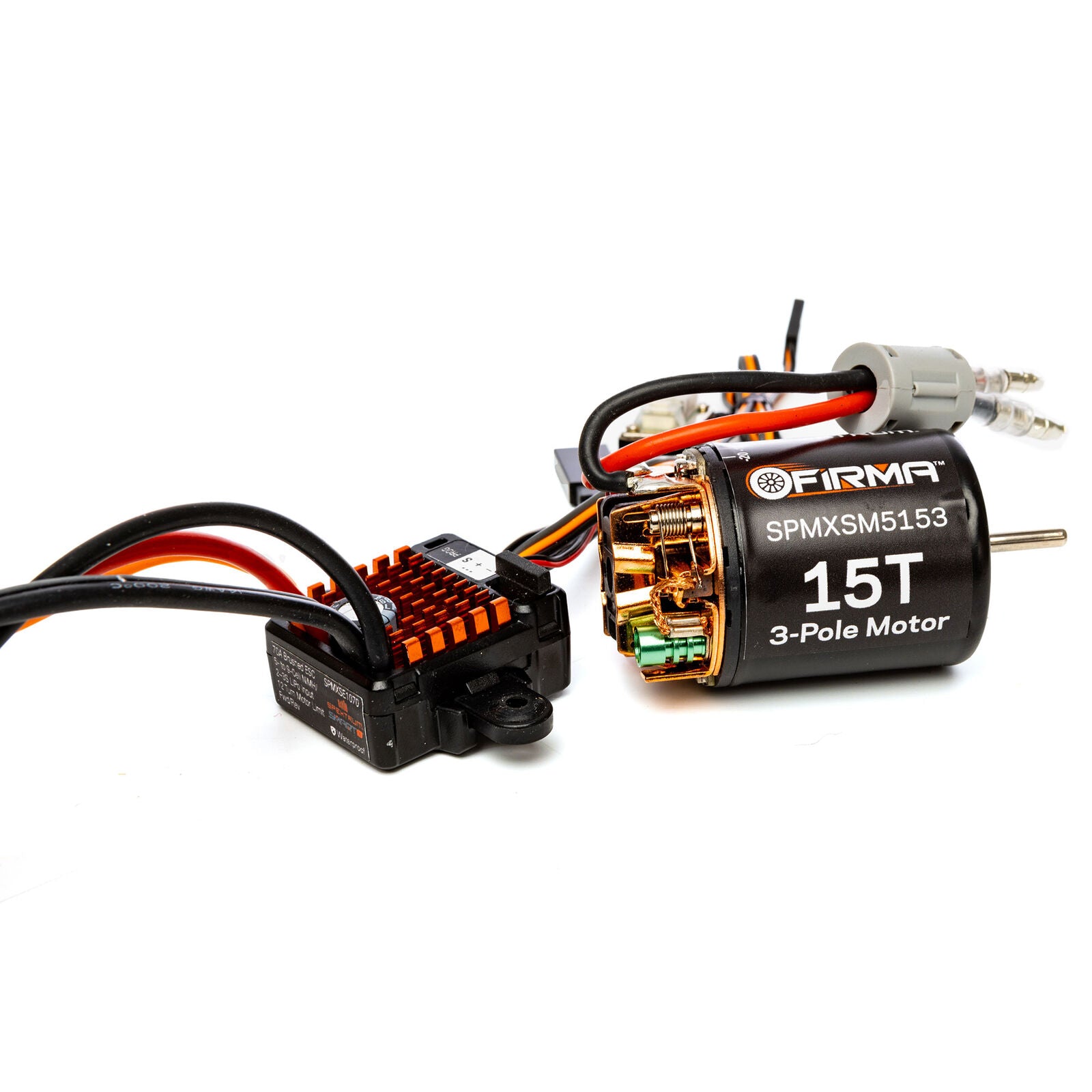 Spektrum RC Firma 70A Brushed Smart ESC, 2S-3S: IC3 / 15T Brushed Motor Combo - Motor/ESC - Horizon Hobbies, Inc.