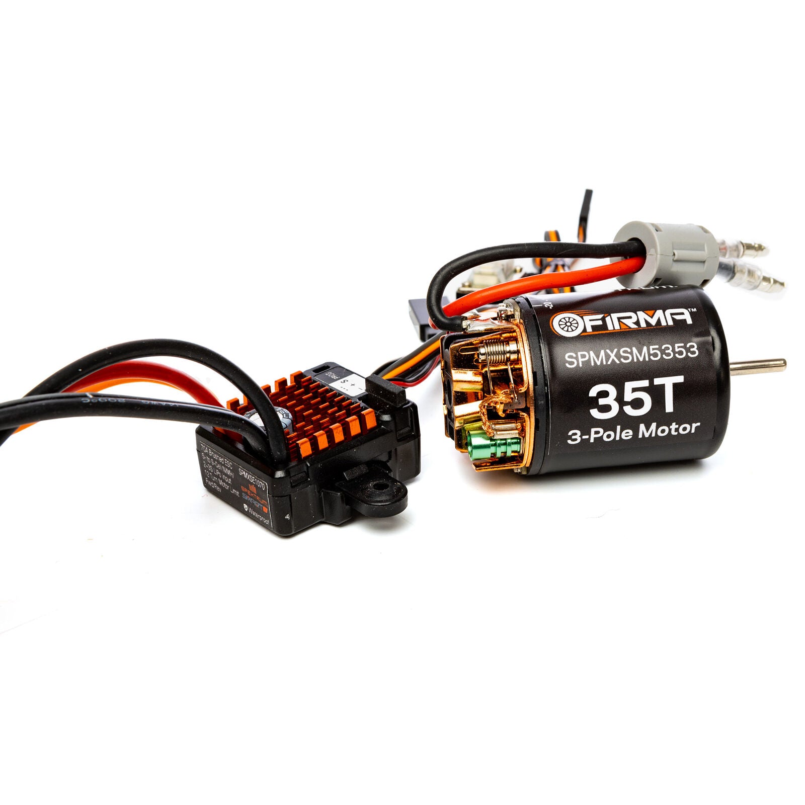 Spektrum RC Firma 70A Brushed Smart ESC, 2S-3S: IC3 / 35T Brushed Motor Combo - Motor/ESC - Horizon Hobbies, Inc.