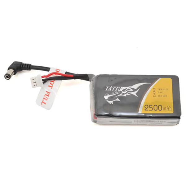 Tattu FatShark Goggle 2s LiPo Battery Pack 30C (7.4V/2500mAh) w/Barrel Connector & Battery Indiciator - Remote Control Toys - AMain Distributing