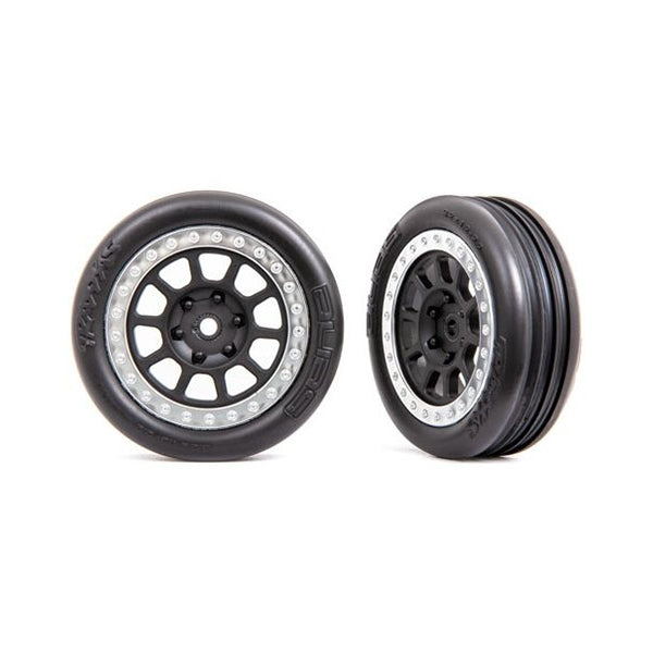 Traxxas Front Black/Satin Beadlock w/ Alias Tires - - Traxxas