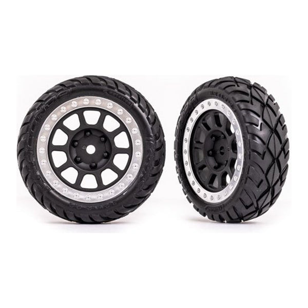 Traxxas Tires+Wheels 2.2In Graphite Gray Satin - - Traxxas