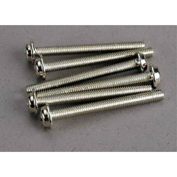 Traxxas Screws, 3x30mm washerhead machine (6) - Remote Control Toys - Traxxas