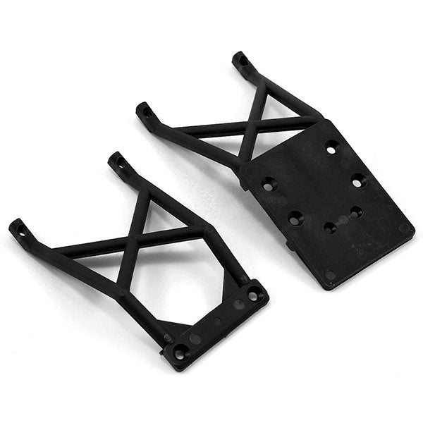 Traxxas Stampede Front & Rear Skid Plate Set (Black) - Remote Control Toys - Traxxas