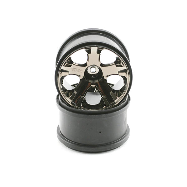 Traxxas 12mm Hex All-Star 2.8" Rear Wheels (2) (Jato, Jato 3.3) (Black Chrome) - Remote Control Toys - Traxxas