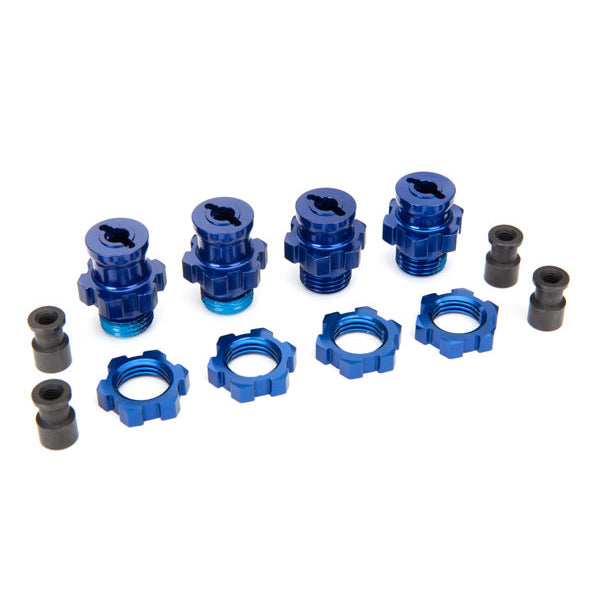 Traxxas Aluminum 17mm Wheel Adapter Set (Blue) (4) - Remote Control Toys - Traxxas