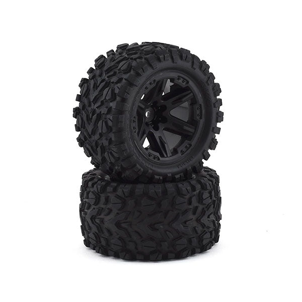 Traxxas Talon EXT 2.8" Pre-Mounted Tires w/RXT Wheels (2) (Black) - Remote Control Toys - Traxxas