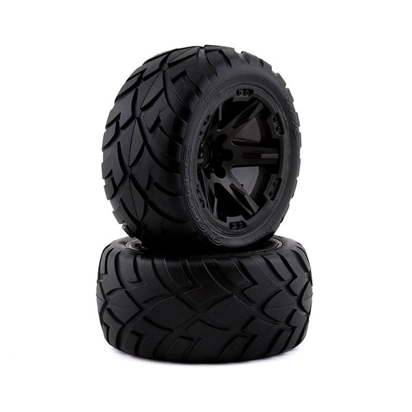 Traxxas Anaconda 2.8" Pre-Mounted Tires w/RXT Wheels (Black) (2) w/12mm Hex - Wheels/Tires - Traxxas