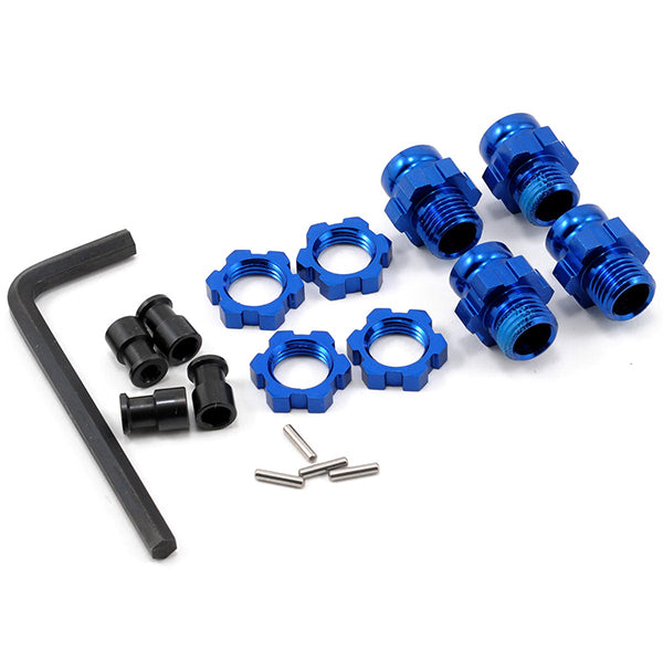 Traxxas Aluminum 17mm Wheel Adapter Set (Blue) (4) - Remote Control Toys - Traxxas