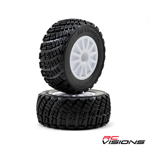 Traxxas BFGoodrich Rally Tire w/Rally Wheel (2) (White) - Wheel/Tires - Traxxas