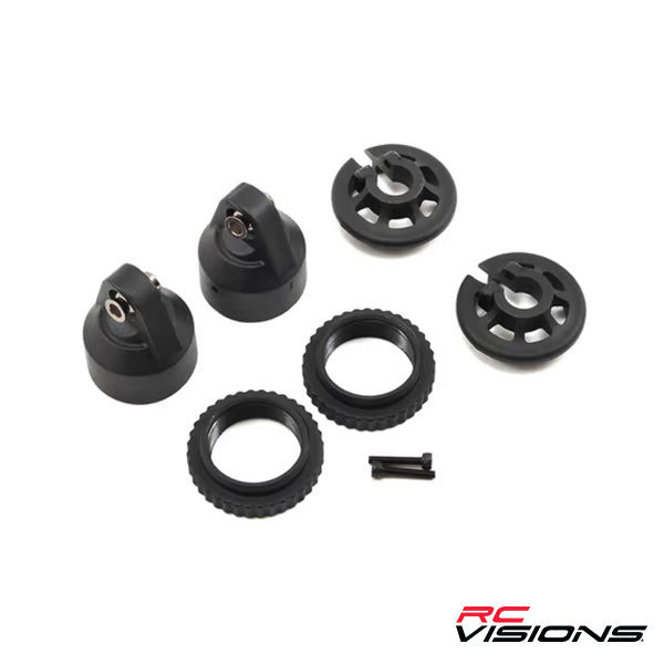 Traxxas X-Maxx GTX Shock Cap, Spring Collar & Adjuster Nut (2) - Remote Control Toys - Traxxas