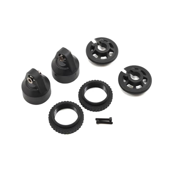 Traxxas X-Maxx GTX Shock Cap, Spring Collar & Adjuster Nut (2) - Remote Control Toys - Traxxas