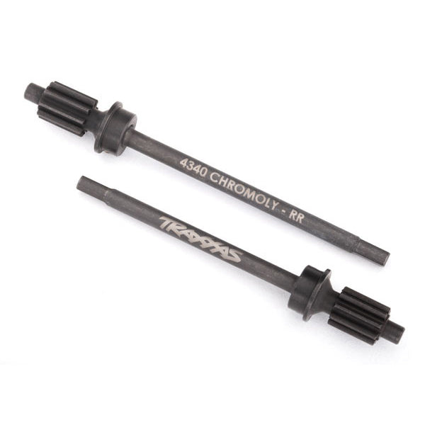 Traxxas TRX-4 Rear Heavy Duty Machined Axle Shafts w/Input Gear (2) - Remote Control Toys - Traxxas