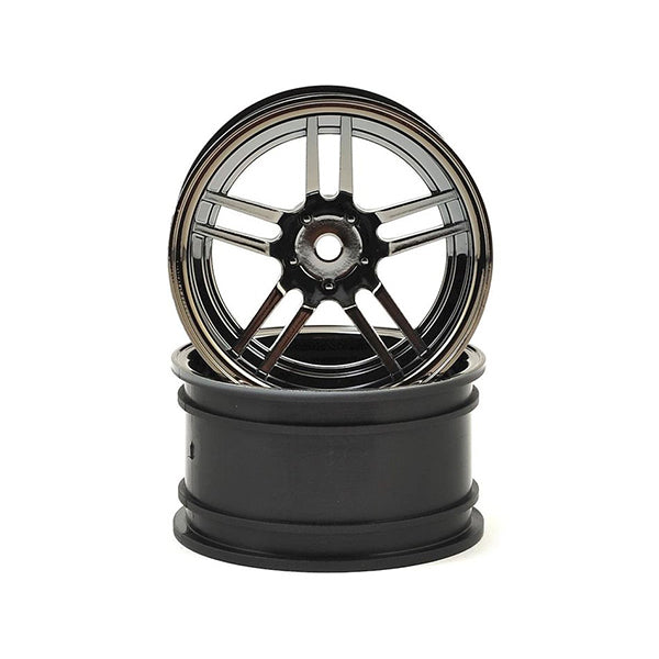Traxxas 4-Tec 2.0 1.9" X-Tra Wide Rear Split Spoke Wheels (Black Chrome) (2) - Remote Control Toys - Traxxas