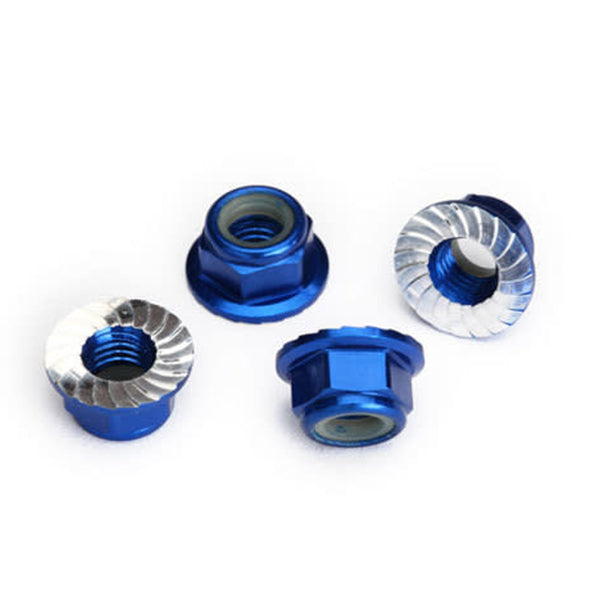 Traxxas 5mm Aluminum Flanged Nylon Locking Nuts (4) - Remote Control Toys - Traxxas