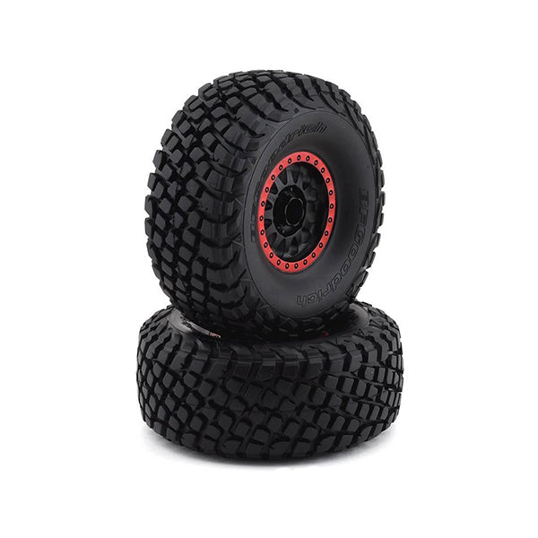 Traxxas Unlimited Desert Racer Pre-Mounted BFGoodrich Baja KR3 Tires w/Method Racing Beadlock Wheels (Black/Red) (2) - Remote Control Toys - Traxxas