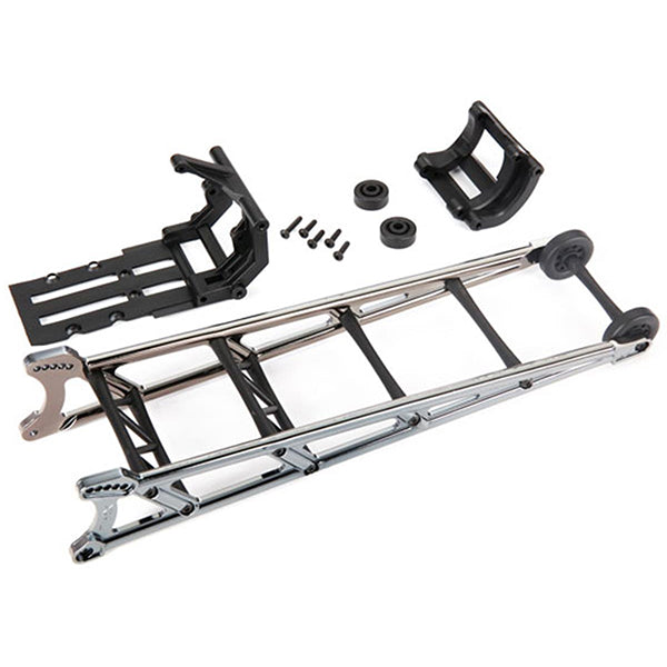 Traxxas Wheelie bar, black chrome (assembled)/ wheelie bar mount - Parts - Traxxas