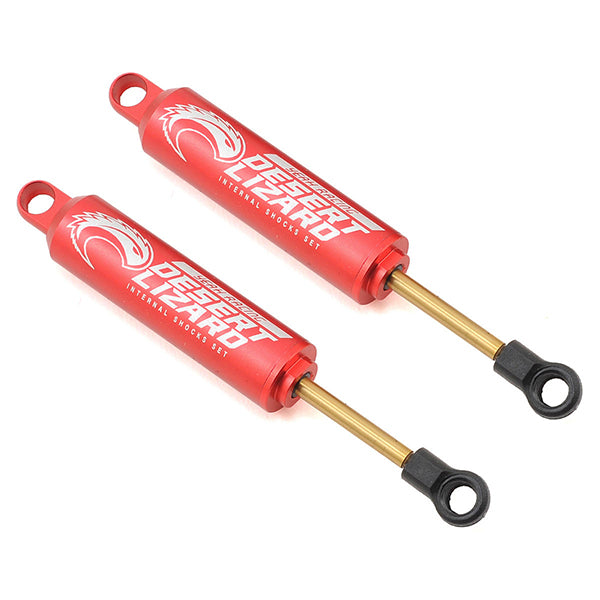 Yeah Racing 90mm Desert Lizard Two Stage Internal Spring Shock (2) (Red) - Parts - AMain Distributing