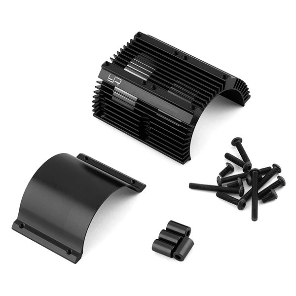 Yeah Racing Aluminum Motor Heat Sink (Black) (40.8mm Diameter) - Parts - AMain Distributing