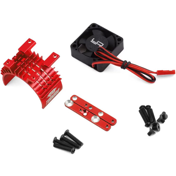 Yeah Racing 540/550 Aluminum Heat Sink w/30mm High Speed Tornado Fan (Red) - Accessories - AMain Distributing
