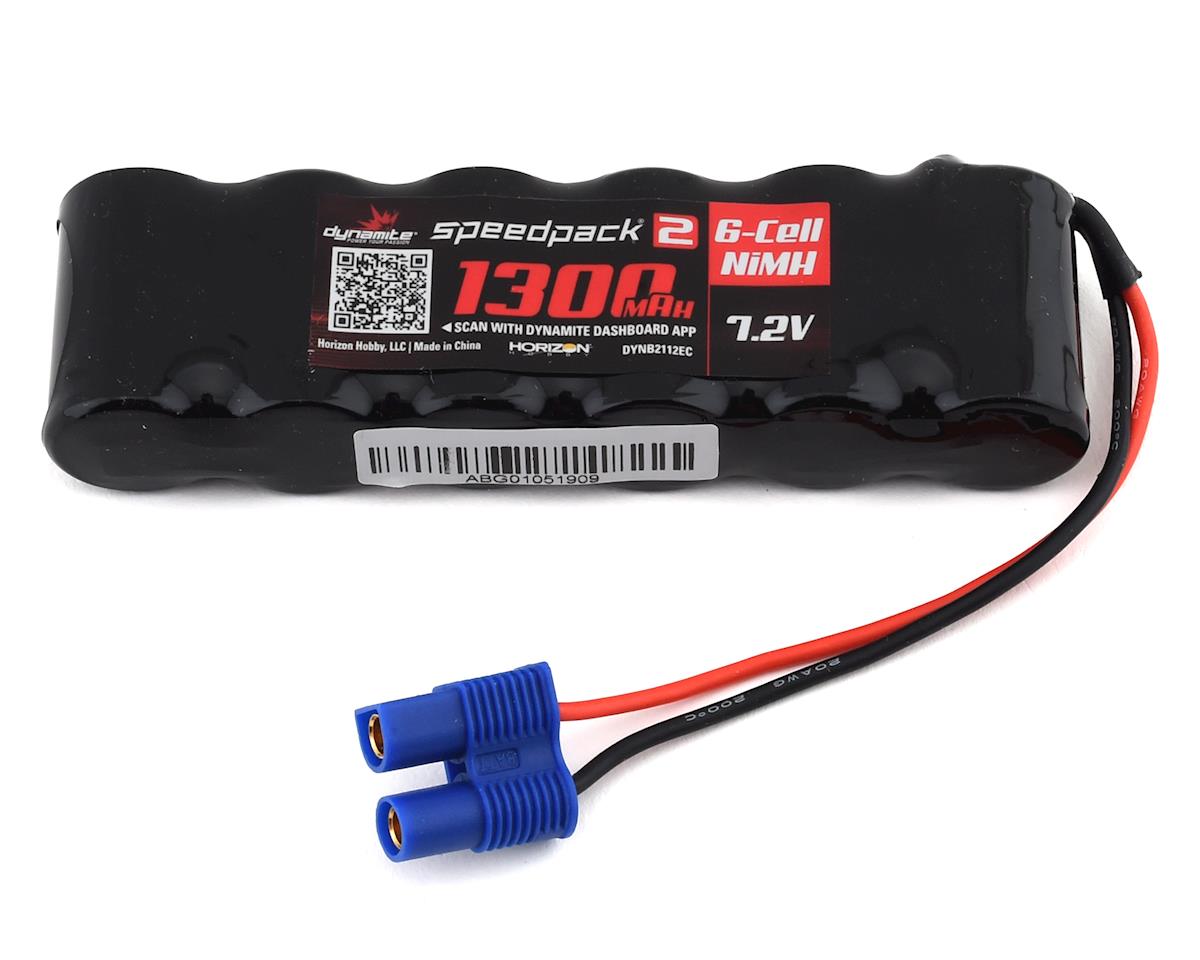 Dynamite Speedpack2 6 Cell NiMH 2/3A Flat Battery Pack w/EC3 (7.2V/1300mAh) - - Horizon Hobbies, Inc.