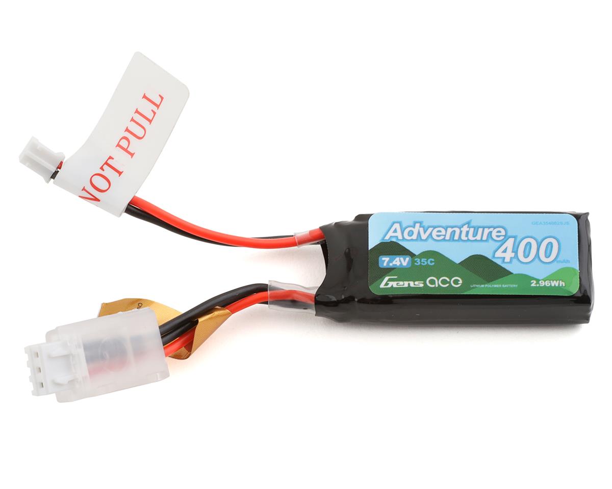 Gens Ace Adventure 2S LiPo Battery 35C (7.4V/400mAh) w/JST-PH2.0 Connector - Battery - AMain Distributing
