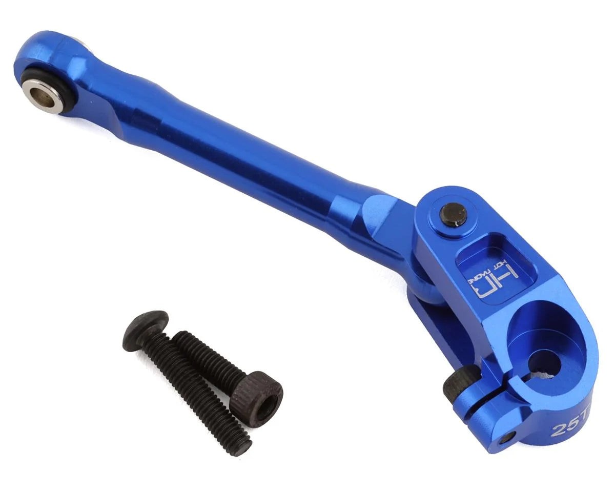 Hot Racing Traxxas Maxx Aluminum Fixed Steering Link w/25T Servo Arm (Blue) - Parts - AMain Distributing