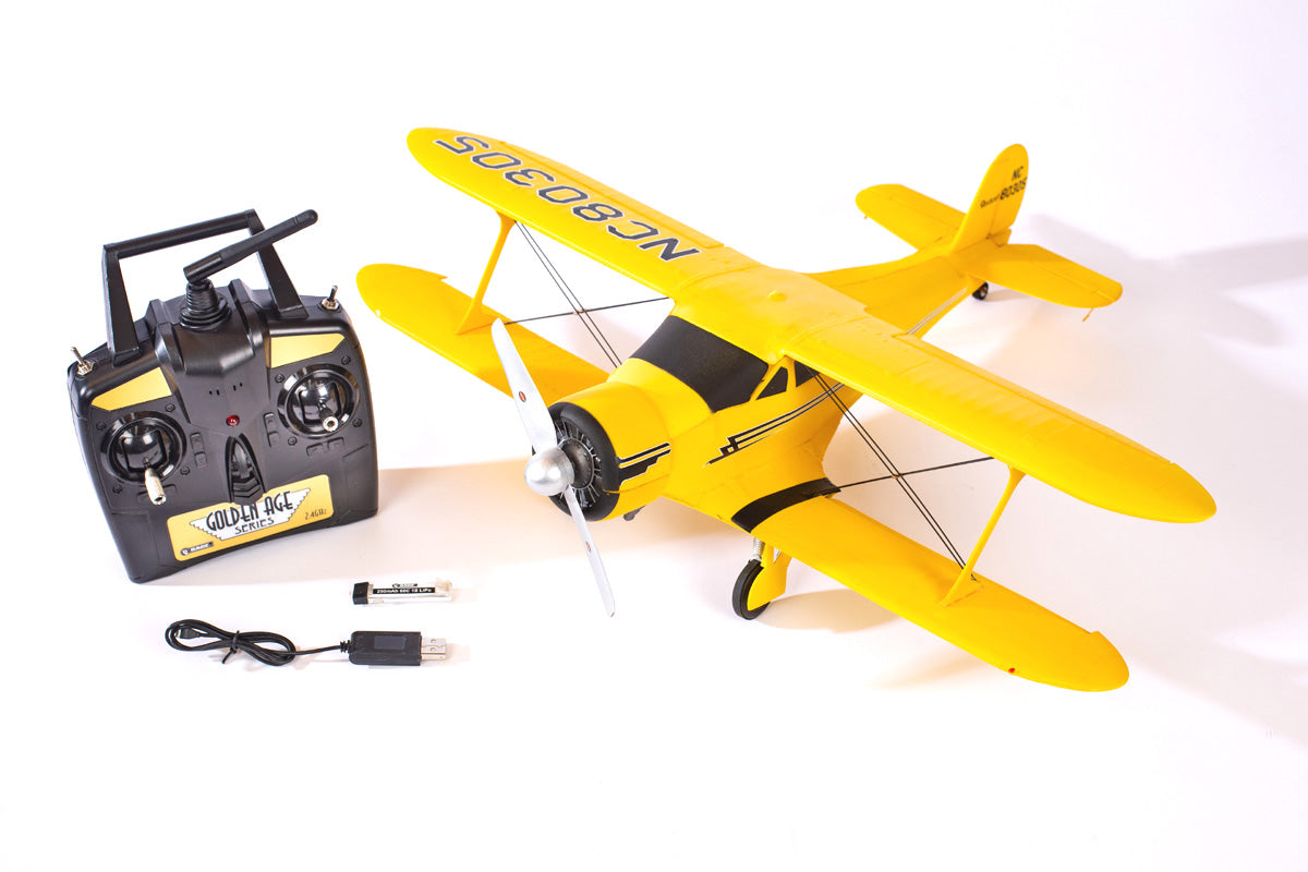 RAGE Beechcraft Staggerwing RTF Micro Electric Airplane w/PASS System (Temporarily Out of Production) - - HRP Distributing, Inc.