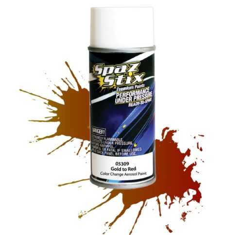Spaz Stix Gold to Red Color Changing Paint 3.5oz - - HRP Distributing, Inc.