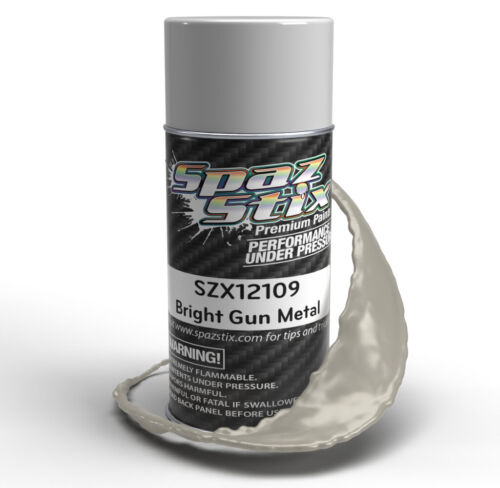 Spaz Stix Bright Gun Metal Aerosol Spray Paint 3.5oz - - HRP Distributing, Inc.