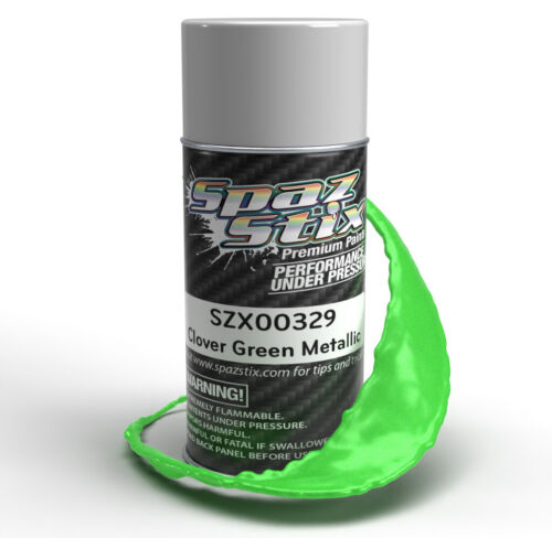 Spaz Stix - Clover Green Metallic Aerosol Paint, 3.50Z Can - - HRP Distributing, Inc.