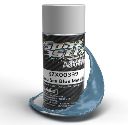 Spaz Stix Deep Sea Blue Metallic Spray Paint 3.5oz Can SZX00339 00339 - - HRP Distributing, Inc.