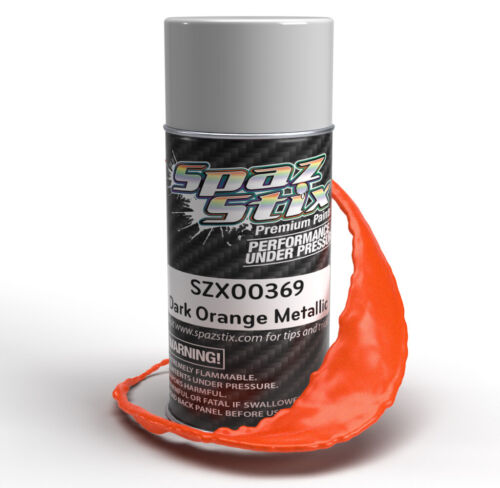 Spaz Stix Dark Orange Metallic Spray Paint 3.5oz - - HRP Distributing, Inc.