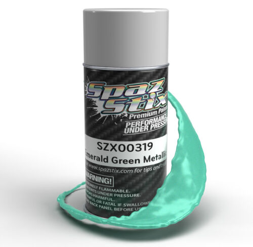 Spaz Stix Emerald Green Metallic Spray Paint 3.5oz Can - - HRP Distributing, Inc.