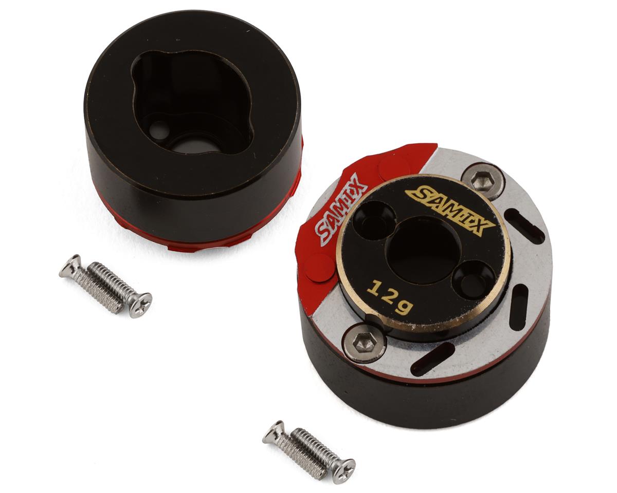 Samix SCX24 Brass Rear Brake Adapter Set w/Brake Rotor - - AMain Distributing