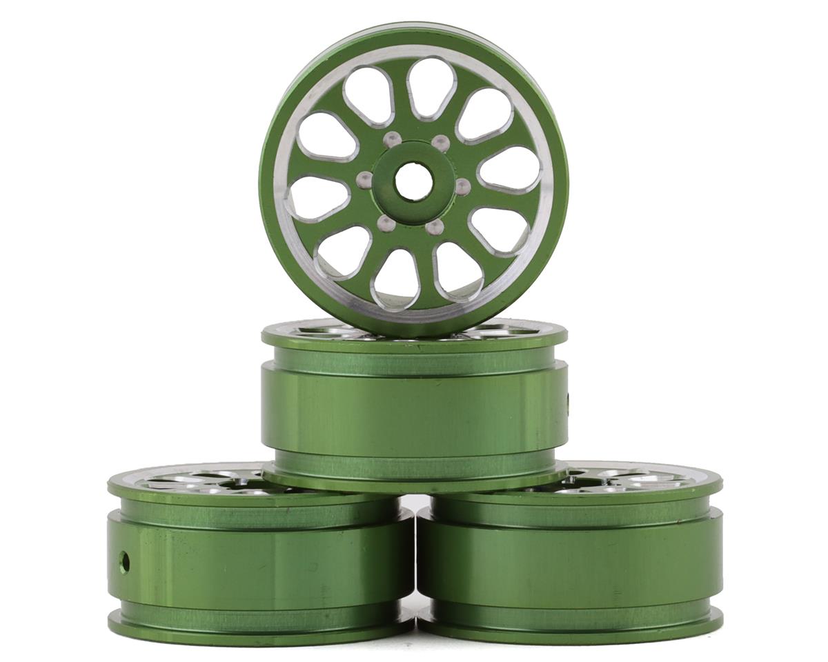 Samix SCX24 Aluminum 1.0" Wheel Set (Green) (4) - - AMain Distributing