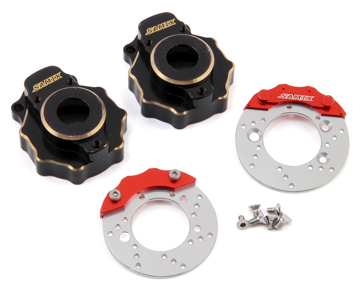 Samix Traxxas TRX-4 Brass Portal Cover & Scale Brake Rotor Set - - AMain Distributing