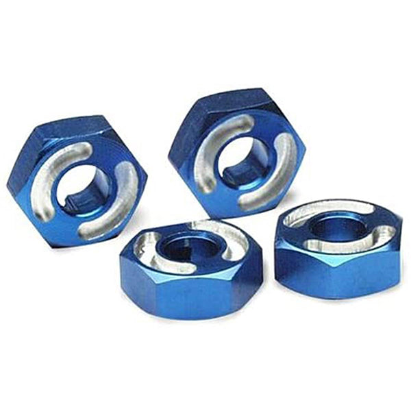 Traxxas Aluminum Hex Wheel Hubs w/2.5x12mm Axle Pins (Blue) (2) - - Traxxas