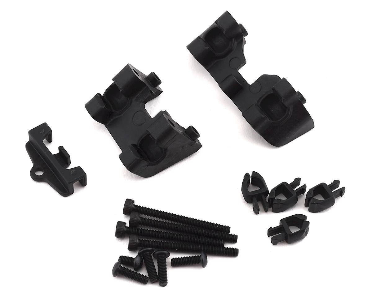 Traxxas Revo Shock Mounts front & Rear w/wire clip (1), chassis wire clips (4), 3 - - Traxxas