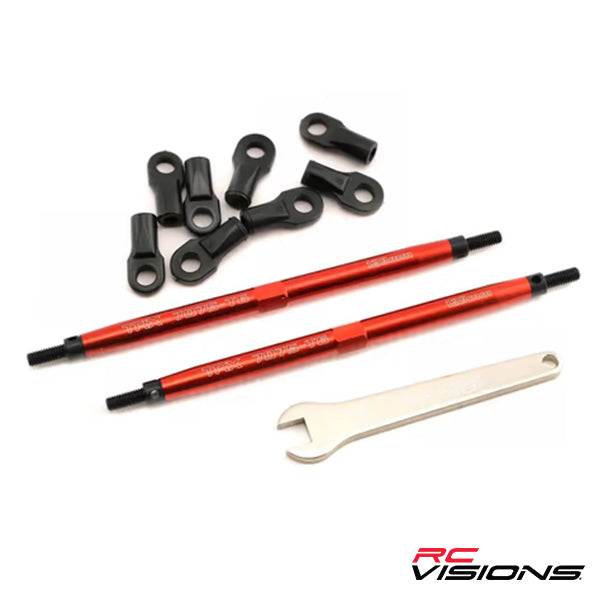 Traxxas Aluminum Toe Link Tubes 128mm (Red) (2) - - Traxxas
